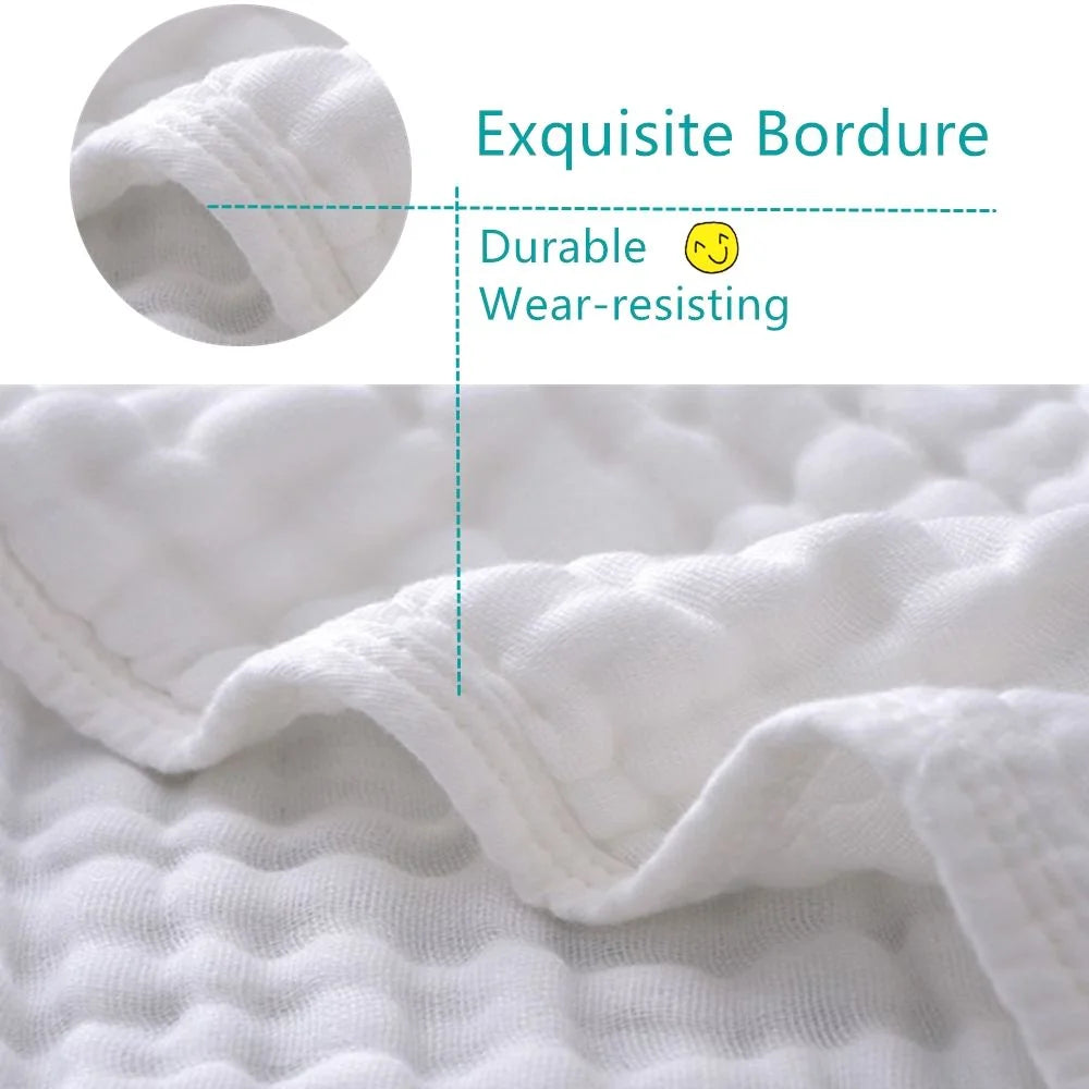 6 Pack Muslin Burp Cloths Baby Burp Clothes - Burp Rags for Boy Girls Muslin Bibs 6 Layers Large 20''X10'' 100% Cotton Hand Washcloths Soft Absorbent