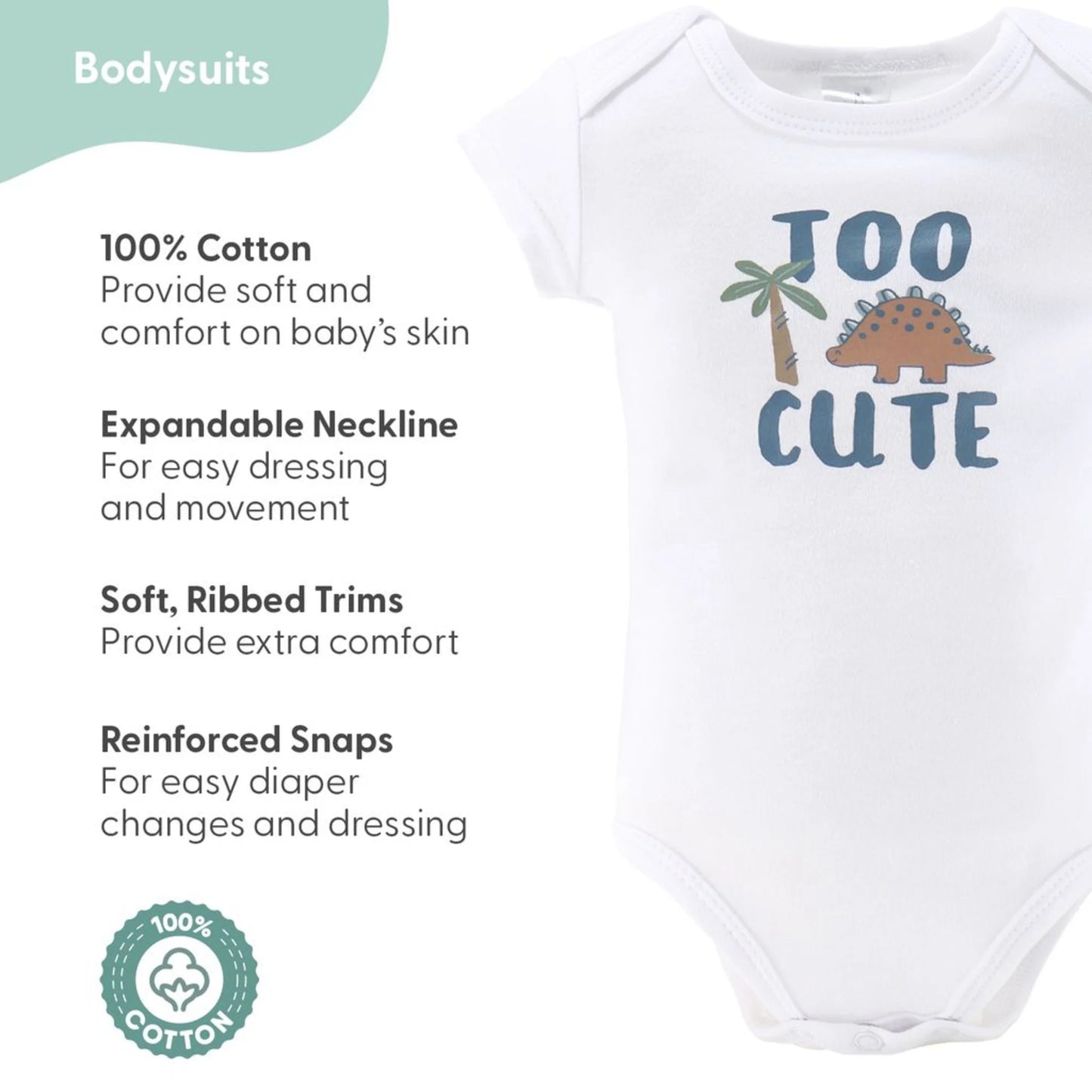 Newborn Layette Gift Set for Baby Boys or Baby Girls, 23 Essential Pieces, Dino, 0-3 Months