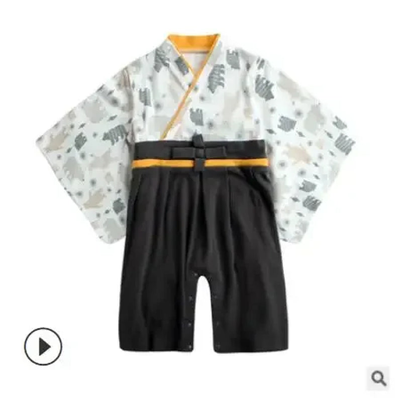 Kimono Newborn Baby Boys Girls Clothes Japanese Style Kids Rompers Pajamas Robes Bathrobe Uniform Clothes Infants Costume Y533