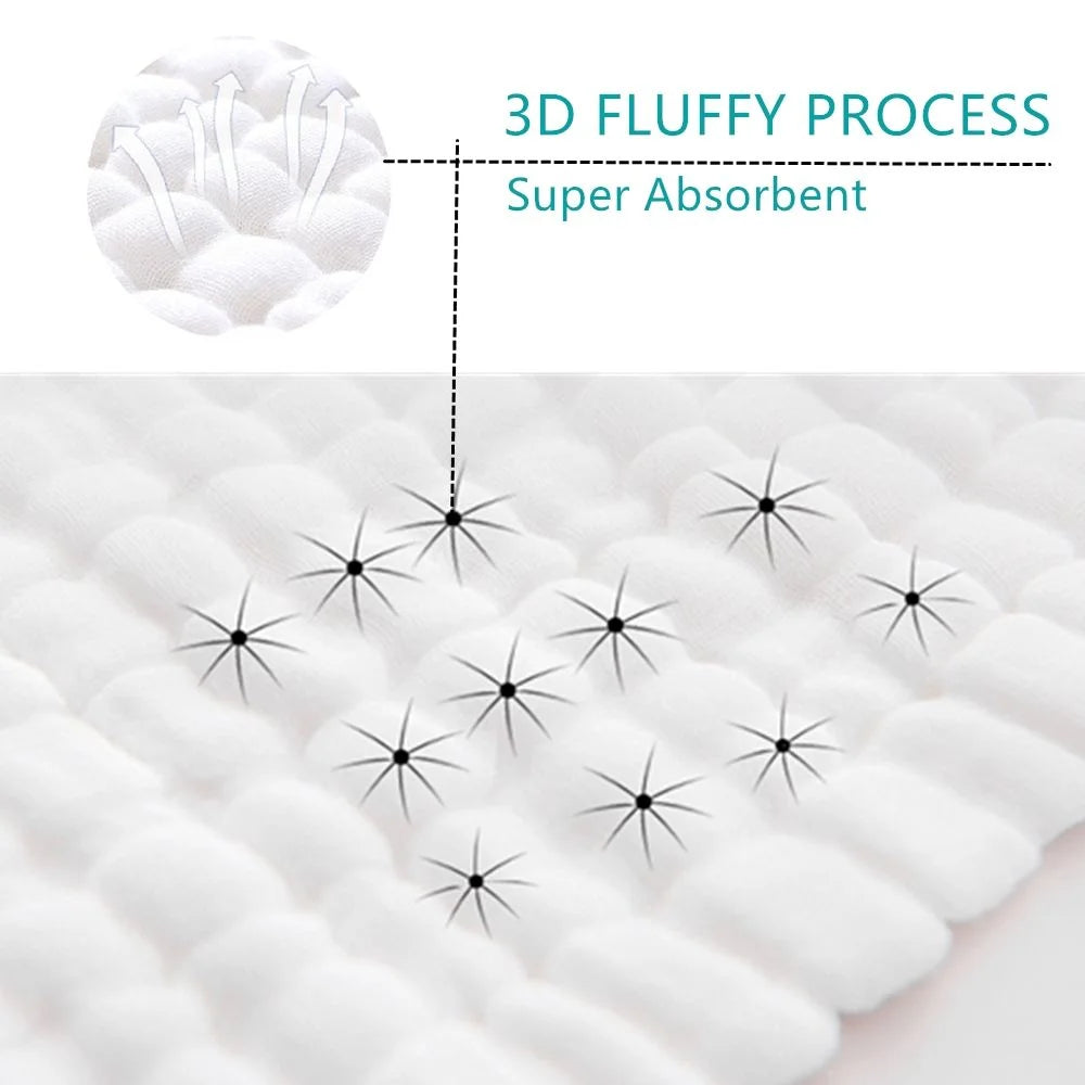 6 Pack Muslin Burp Cloths Baby Burp Clothes - Burp Rags for Boy Girls Muslin Bibs 6 Layers Large 20''X10'' 100% Cotton Hand Washcloths Soft Absorbent