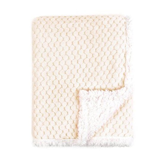 Popcorn Plush Sherpa Baby Blanket - Cream | 30" X 40" | Made of 100% Polyester | Soft, Breathable & Durable | Ideal as a Baby Swaddle Blanket, Crib Blanket, Receiving Blanket & More