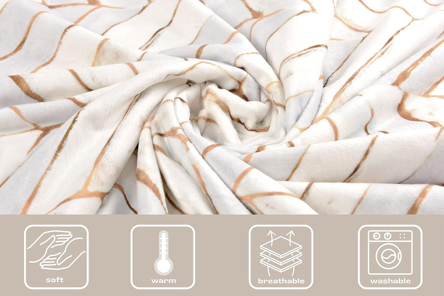 Baby Blanket Bedding Flannel Fleece Mink Blanket Unisex Baby Plush Blanket with Dotted Backing (Grey)