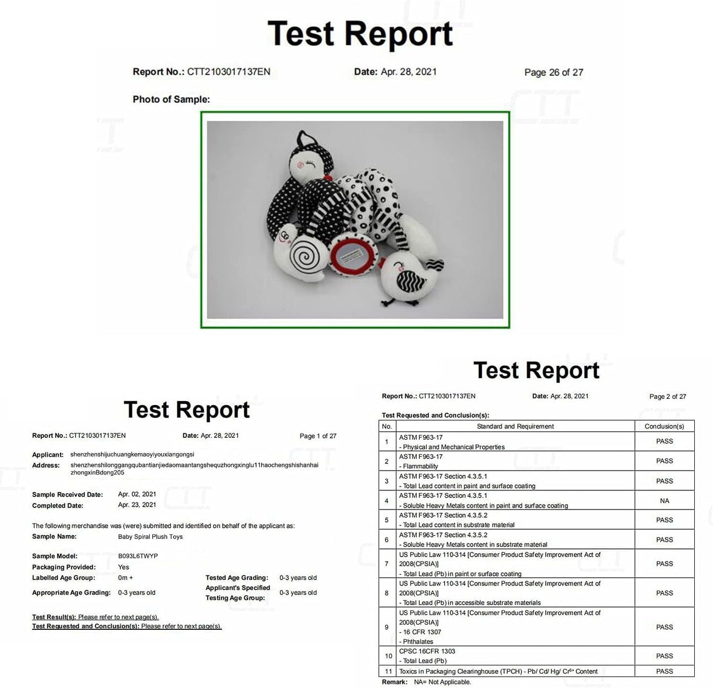 Baby Spiral Plush Toys, Black and White Baby Car Seat Toys, High Contrast Infant Newborn Toy 0-6 Months for Stroller Crib Mobile, Sensory Toy Best Gift for 0 3 6 9 12 Months Boys Girls