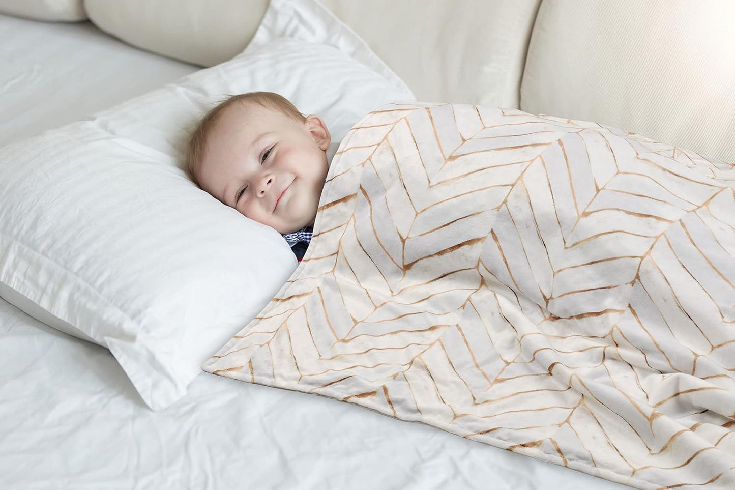 Baby Blanket Bedding Flannel Fleece Mink Blanket Unisex Baby Plush Blanket with Dotted Backing (Grey)