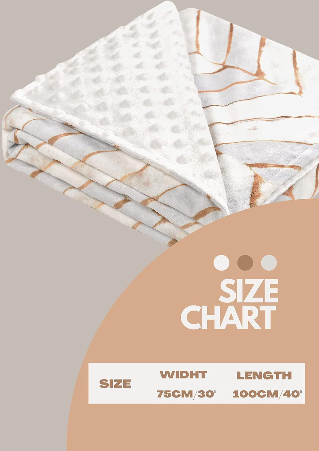 Baby Blanket Bedding Flannel Fleece Mink Blanket Unisex Baby Plush Blanket with Dotted Backing (Grey)